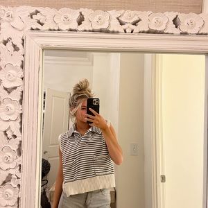 zara striped women’s sweater ✨🦓